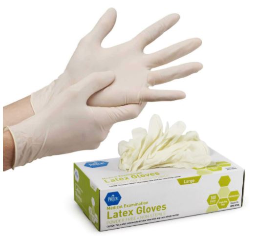 GLOVE, EXAMINATION, latex, s.u. non sterile, large