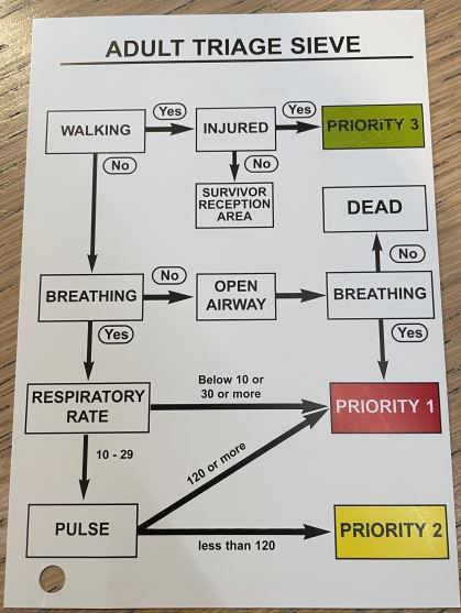 CARD, ADULT TRIAGE SIEVE (SMART), En, 15x10cm, recto/verso