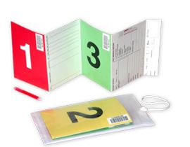 CARTE, TRIAGE (SMART TAG), ang, 40x15cm r/v + plastique