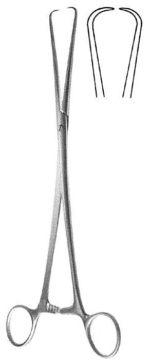 FORCEPS, POZZI, tenaculum, 25 cm, straight 52-44-50