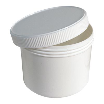 CONTAINER for drugs, plastic, screw cover, 250 ml