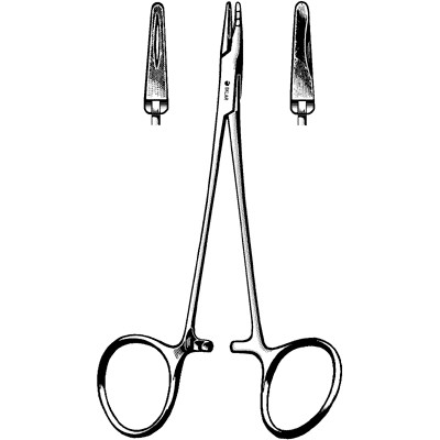 NEEDLE HOLDER, NEIVERT, offset ring, 12.5 cm 10-08-12