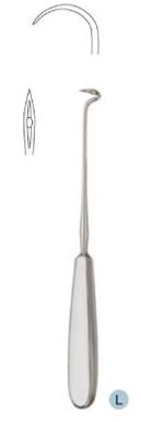 NEEDLE, LIGATURE, DESCHAMPS, 20 cm, sharp, left 13-12-33