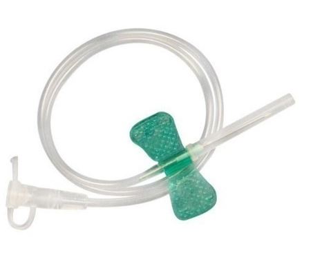 SCALP VEIN INFUSION SET, s.u., 21G (0.8 x 19 mm), green