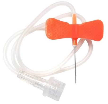 SCALP VEIN INFUSION SET, s.u., 25G (0.5 x 19 mm), orange