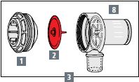 VALVE for resuscitator manual Ambu, ADULT complete 1 inlet