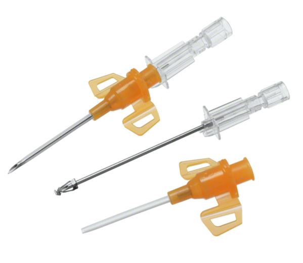 SAFETY IV CATHETER, tip,14G x 45mm, wings, IP, orange