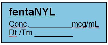 ETIQUETTE pour Fentanyl, rouleau