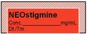 ETIQUETTE pour Neostigmine, rouleau