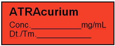 ETIQUETTE pour Atracurium, rouleau