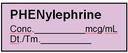 LABEL for Phenylephrine, roll