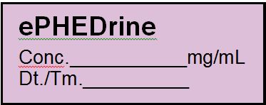 LABEL for Ephedrine, roll