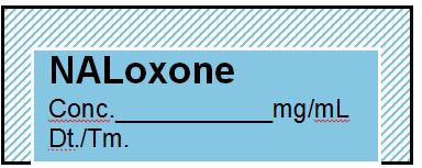 ETIQUETTE pour Naloxone, rouleau