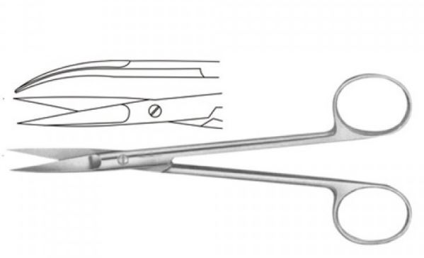 SCISSORS, DISSECTING, JOSEPH, curved, sharp 15 cm 04-51-15