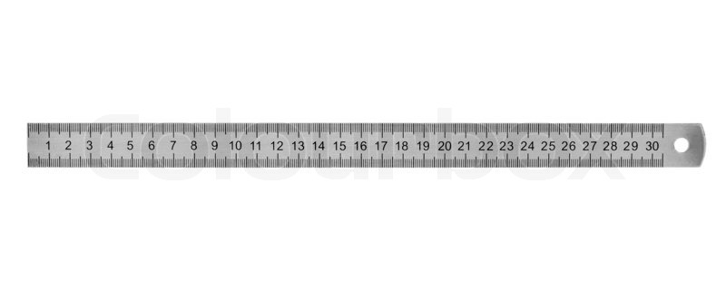 RULER, stainless steel, 30 cm 44-37-30