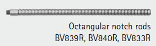 OCTANGULAR NOTCH ROD, 120 mm BV839R