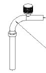 (vacuum extr.) CONNECTOR, angled, with screw valve, complete