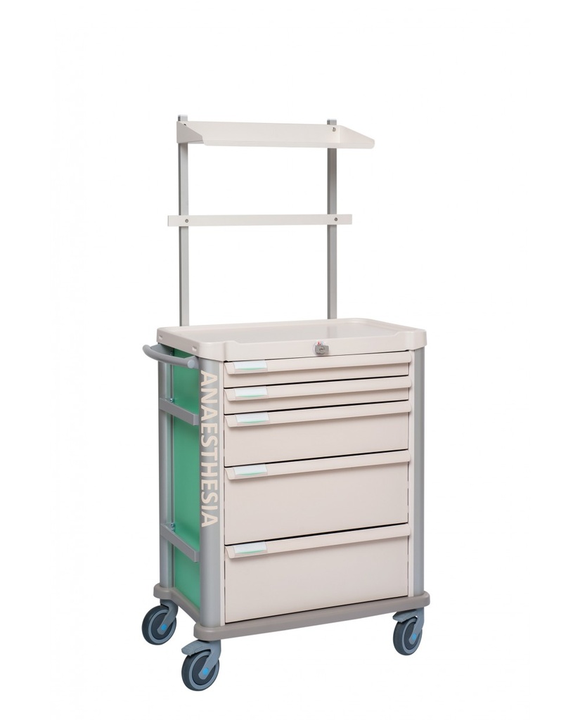 ANAESTHETIST'S TROLLEY, with portico