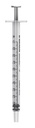 SYRINGE, s.u., Luer, 1 ml, graduated 1/100