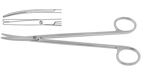 CISEAUX DE METZEMBAUM, courbes, 20 cm 04-33-20