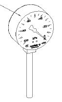 (vacuum extr.) VACUUM GAUGE, + straight connector 077.0045