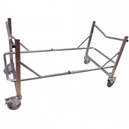 (stretcher) FOLDABLE TROLLEY, 4 rotating wheels 150 mm