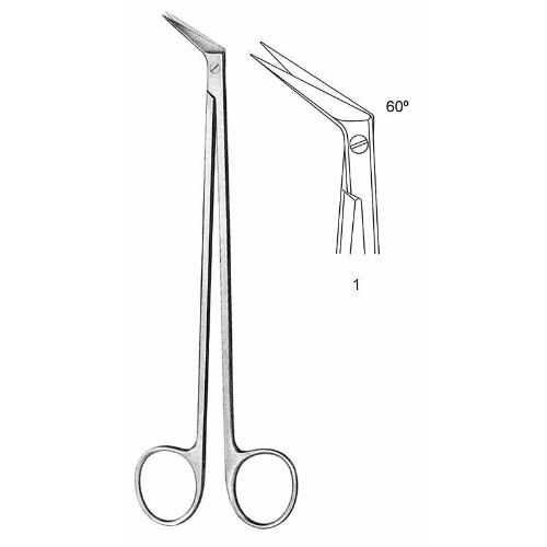 CISEAUX VASCULAIRES POTTS-SMITH, angle 60°, 19 cm 55-15-46