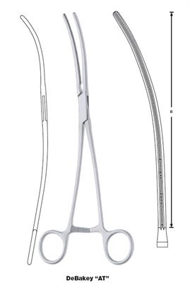 AORTIC ANEURYSM CLAMP DeBakey "AT", curved, 27cm 55-60-08