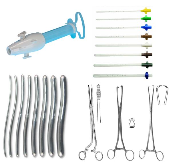 MANUAL VACUUM ASPIRATION SET autocl. syr., 8 instr. + 5 dil.