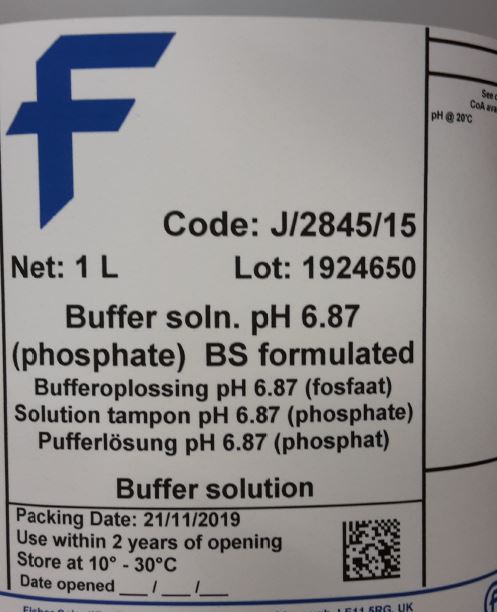 BUFFER, phosphate, pH 6.8, solution, 1 l, bot.