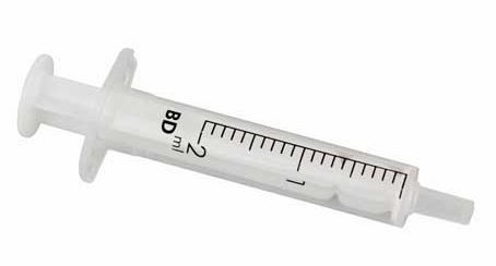 SYRINGE, s.u., Luer, 2 ml