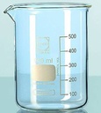BEAKER, glass, graduated with spout 600 ml