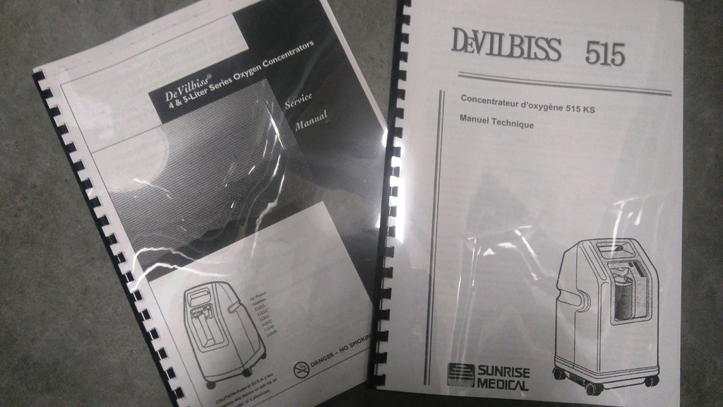 (conc. De Vilbiss 515KS) USER AND MAINTENANCE MANUAL, MSF