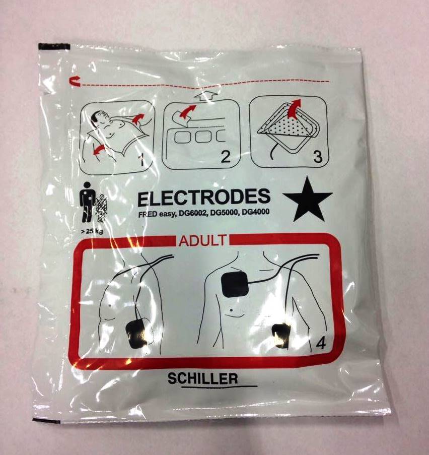 (defibrillator FRED easy) ELECTRODE, adhesive, adult, pair