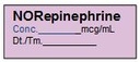 LABEL for Norepinephrine, roll