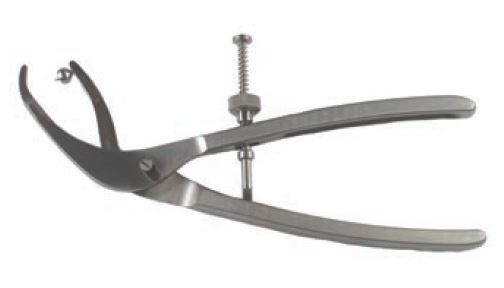 SELF CENTERING REPOSITIONING FORCEPS, ballspike, size1 243mm