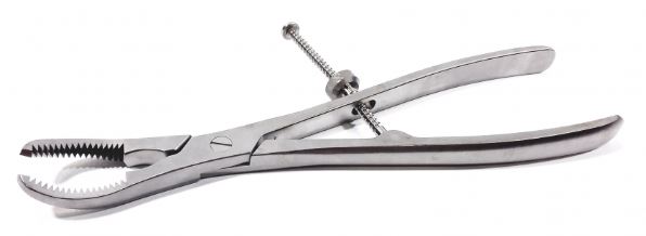 REPOSITIONING FORCEPS, with serrated jaws, 240 mm