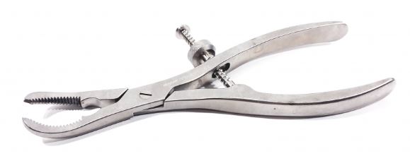 REPOSITIONING FORCEPS, with serrated jaws, 170 mm