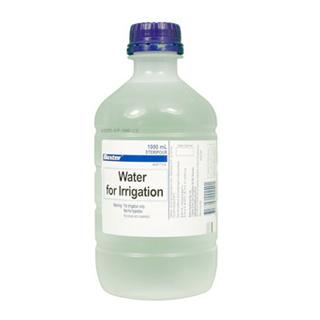 WATER for irrigation, 1 l, pl. bottle, sterile