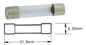 (Heratherm IGS60/100) FUSE, 6.3x32mm, 16A, slow acting