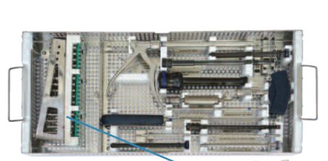 INSTRUMENT TRAY, metal, for Omega 3 basic locking set