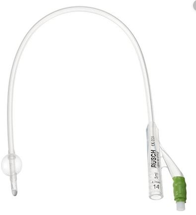 URINARY CATHETER, FOLEY 2 way, SI, baloon, ster, s.u., CH14