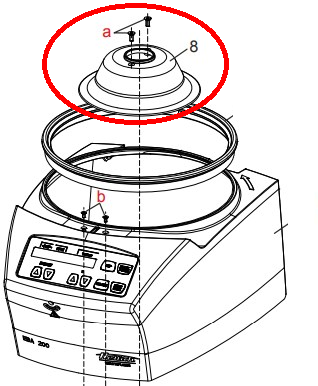 (cent. Hettich EBA200) CAPOT MOTEUR E4365