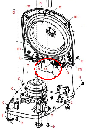 (cent. Hettich EBA200) RESSORT dble attache E3747