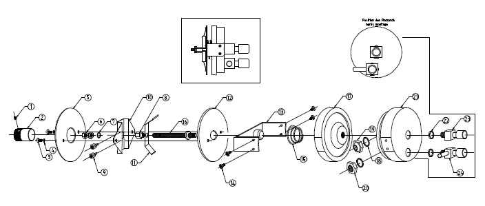 (aspirateur chir. AS64R) DETENDEUR 2086764