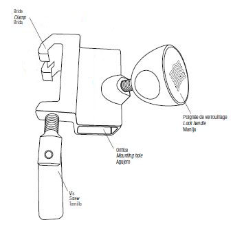 (op. table Stéris) SIMPLE CLAMP square stem TAB742