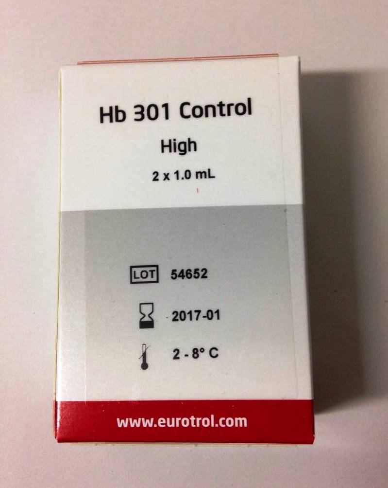 (HemoCue Hb 301) CONTROL SOLUTION, high, 2 x 1 ml vials