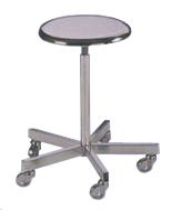 STOOL, for operating theatre, with castors, stainless steel