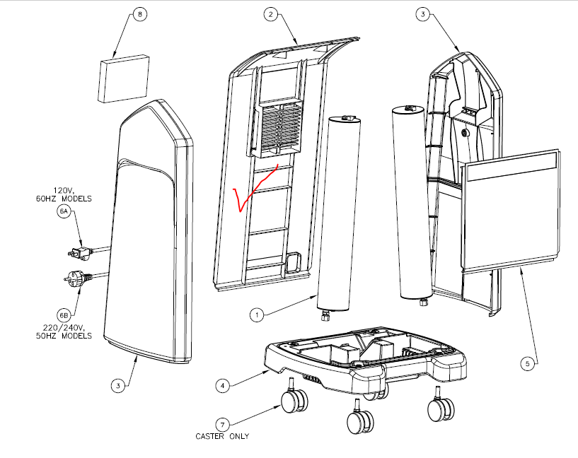 (conc. NL Intensity 10l) CABINET, BACK PANEL CA034-11