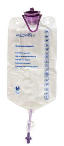 RÉSERVOIR D'ALIMENTATION ENTÉRALE, >=1000 ml, + capuchon